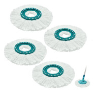 /EA/4 st Ersättningsmopphuvuden Kompatibla med Leifheit Clean Twist Disc Mop, Mikrofiber Ersättningsmoppdukar