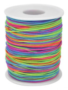 Elastisk tråd för pärlor, stretchtyg, hantverkssnöre 1mm regnbåge pärlsnöre för DIY handgjorda smyckestillverkning halsband armband