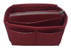 Filtväska Organizer med Dragkedja, Plånboks Organizer Insats, Handväska & Tote Form, För Speedy Neverfull Tote Vinröd 30*17*18