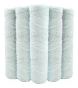 Set med 5 spiralvattenfilterpatroner anti-sediment 9 3/4 tum - 20 mikron Kompatibel med 10 tums filter Tillverkad i Frankrike - Shlm