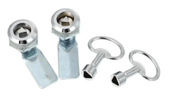 2 set triangulära lås för elskåp, kreativa lås för elskåp, lås för elskåp Silver Silver 7.00X2.20X2.20CM-FF-