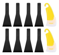 8 Spatlar för panna, 2 rengöringsskrapor, spatelraclette i plastnylon, spatel för non-stick raclette, köksredskap