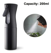 Hair Spray Bottle, Fine Mist Spray, 200ml Salon Spray for Hair, Black