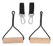 Gymnastikringar i trä, portabla pull up-handtag, armstyrketränare med förvaringsväska för utomhusbruk och hemmagym