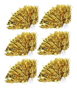 Guld Tjejer, 6 st pom pom-trupp Squad Cheer Sports Party Dance acc