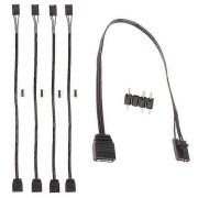 för Corsair 4PIN RGB till Standard ARGB 3-Pin 5V Adapterkontakt RGB-Kabel 25cm