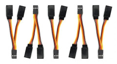 5 st Jr/Futaba Stil Servo 1 Till 2 Y Kabelhärva Splitter Kabel Hane Till Hona Förlängningskabel
