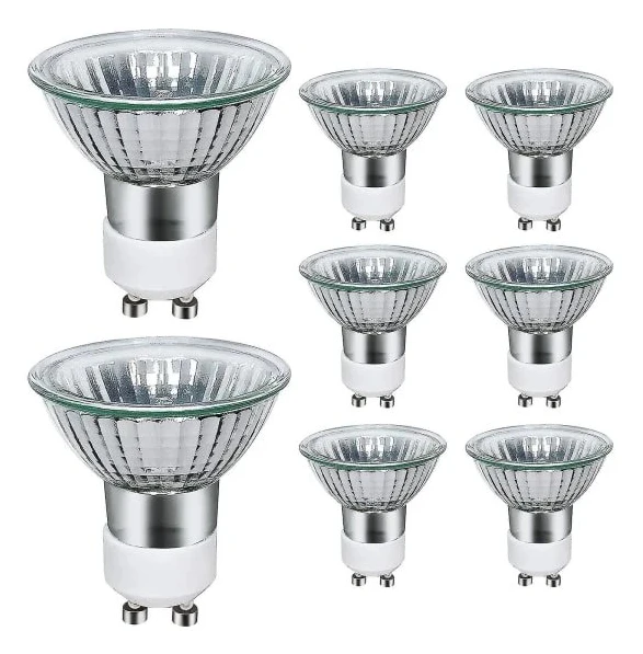 Paket med 8 Gu10 halogenlampor 35w,220v Gu10 halogenspotlightlampor2800k varma med