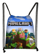 Minecraft Gymnastikpåse, Slitstark, Bekväm och Ventilerande Dragskopåse, En Perfekt Gåva för Erfarna Spelare 6+ (Mov)
