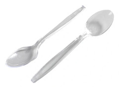 Kristallklara plastskedar, kraftiga bestick för alla tillfällen, klara plastbestick säkerställer hygien och bekvämlighet, livsmedelssäkra