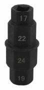 Sexkantsaxelverktyg för motorcykel framhjulnav - 17 mm, 19 mm, 22 mm, 24 mm hylsstorlek