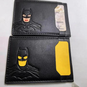 Läder Läderlapp Plånbok Personlig Superhjälte Mask Korthållare Läderlapp