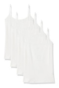 Kvinnors Slim Fit Camisole, 4-pack, Vit, Snygg och Casual