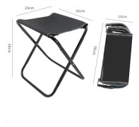 Bärbar Pall Kompakt Lättvikts Fällstol Justerbar Fällstol Lämplig för Camping, Vandring 2-pack