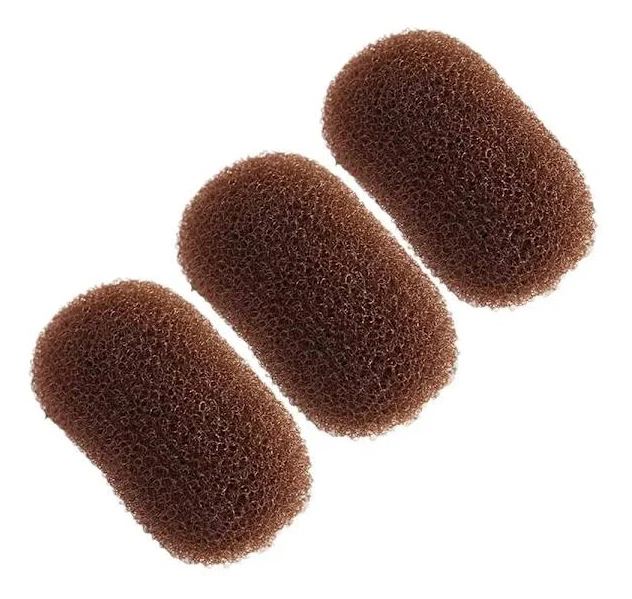 [XJ] 3 st Hårnålar för Högre Hårpuff Brun