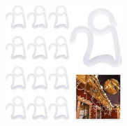 /EA/SZTXJ 150-pack Julrännekrokar Hängande Krokar för Utomhus Dekorativa LED-julljus (Vit)