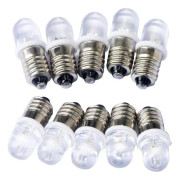 10 st E10 12V Spot LED-lampa Lampor Varmvita