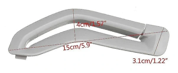 /EA/Kompatibel S60 S80 V70 XC90 Vänster Bältesåterdragare Guide Ring Bältesväljare Grind Bältesdekor Grå 3996652