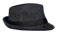 /EA/Vattentät Filt Jazzhatt Trilby Hatt Hopfällbar Retro Stil Rullade Brätten Mjuka Kepsar Plommonstop Svart