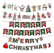 /EA/God Jul Flaggirlang Banner God Jul Dekorationer Juldekorationer Jultomte