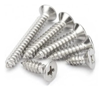 /EA/M4 Rostfria Självgängande Skruvar Kryss/Platt/Förminskat Huvud Självgängande Skruvar Träskruvar, M4×8mm, 50 st
