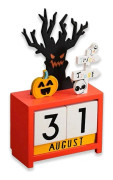 /HH/Halloween Dekoration Trä Adventskalender, Halloween Kalender Dekorationer, Kontors Evighetskalender, Full av Festival Charm (Spökträd) Spökträd