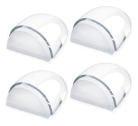 4-pack Dörrstopp Klar, Dörrstoppar Gummi Självhäftande Passar De Flesta Dörrar
