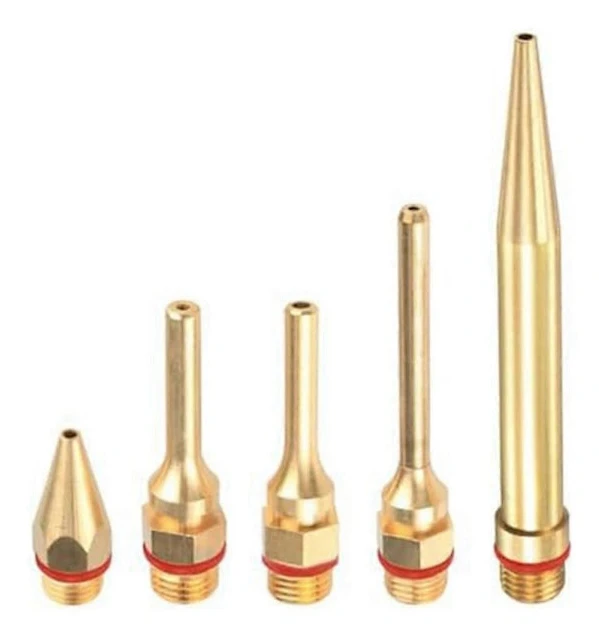 /EA/5 st Limpistol Kopparmunstycksspetsar med O-ring, Borr Långa Rör Munstycken Gänga Utbytbart Munstycksset för Varm Smältlim