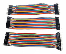 /EA/ 3 st 20 cm flerfärgade 40-stifts hane till hona / hane till hane / hona till hona kopplingskablar bygeltrådar