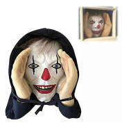 Läskig Peeper Freak Halloween Dekoration Clown Inomhus och Utomhus Fönsterdekaler (FMY) White Face