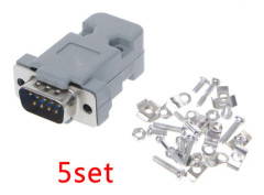 5 set 9-stifts hane/hona D-Sub-kontakt lödkontakt RS232 seriell DB9 för w/ för G 1