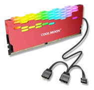 5V 3-stift ARGB minneskylare Snabb värmeavledning Dator Aluminium Värmespridare Kylare Stationär PC Dator Red