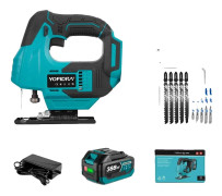 Sticksåg, Borstlös Motor, Infraröd Laserguide,1 Batteri