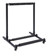 Multi-gitarrställ - Golvstativ - För 3 gitarrer - Hopfällbart - EVA-skydd - Mellanrum 10,5 cm - Mått 62,5×47×73 cm - Svart