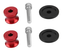 2 st 6 mm Motorcykel CNC Bakre Stöd Svingarms Spolar Reglage Röd