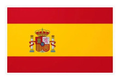 Klistermärke - Spanien - 5 cm - PVC - 1000 stycken - Vattenbaserat lim Flerfärgad