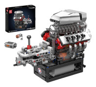 Monteringsmodell, Motoriserad V8-motor, Kompatibel med standard system,original box packing