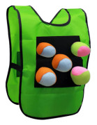 Dodgeball Sticky Vest utomhus kastspel med 5 bollar för barn barn utomhus aktivitetsspel