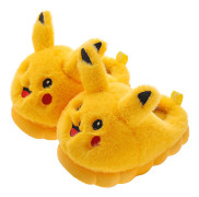 Pikachu Fleecefodrade Termiska Tofflor för Barn, Halkfria för Hemmabruk, Perfekta för Höst och Vinter - Storlek Size 26-27