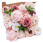 Artificial Flowers Pink Peonies Silk Flowers Fake Flowers with Stems Dusty Roses for Wedding Bouquets Centerpieces Cake