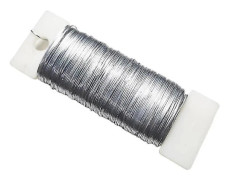 Silvertråd för smyckestillverkning, 22 gauge silver floristtråd, silverhantverkstråd smyckestillverkning, bindtråd för blomsterhandel, [CO]