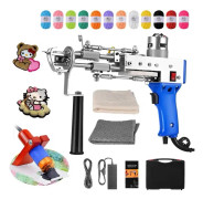 Matt-tuftningspistol - 2-i-1 set - EU-kontakt 220 V - Elektrisk - DIY hemma - CE-märkt - Silver