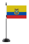 Bordduk - Ecuador - 14 x 21 cm - Polyester - Plaststång - Tryck på Framsidan/Baksidan Flerfärgad