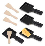 4-delars Non-Stick Pannset med 4 Träspadar Portabel Bakplåt