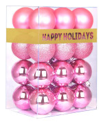 |NN| Bubblegun Rosa 3,2" Stora Julkulor - Julgransdekorationer