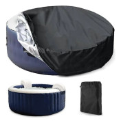 Runt Spabadskydd Utomhus Vattentätt Polyester Utomhus Spa Skydd För Badkar/bubbelmassage Spa Utomhus Portabel -Sy -Sy 225*95cm