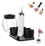 Borstrengöringskit, 30s Automatisk Borsttvätt & Tork, 3 Justerbara Hastigheter white USB charging model