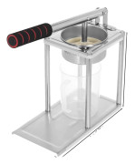 Manuell Juicepress, Hållbar Rostfritt Stål, Kompakt Bordsdesign,Silver