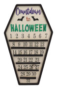 QQ-Nedräkningskalender Halloween Återanvändbar Advents DIY Flyttbar Trä Holiday Skylt Dekor för Hem Skrivbordsdekoration