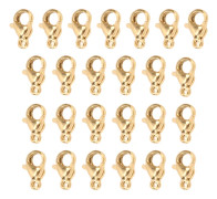 Guldpläterade smyckesfästen, rostar inte, hummerlås i rostfritt stål, blyfria säkra länkar för handgjorda armband halsband, hållbara